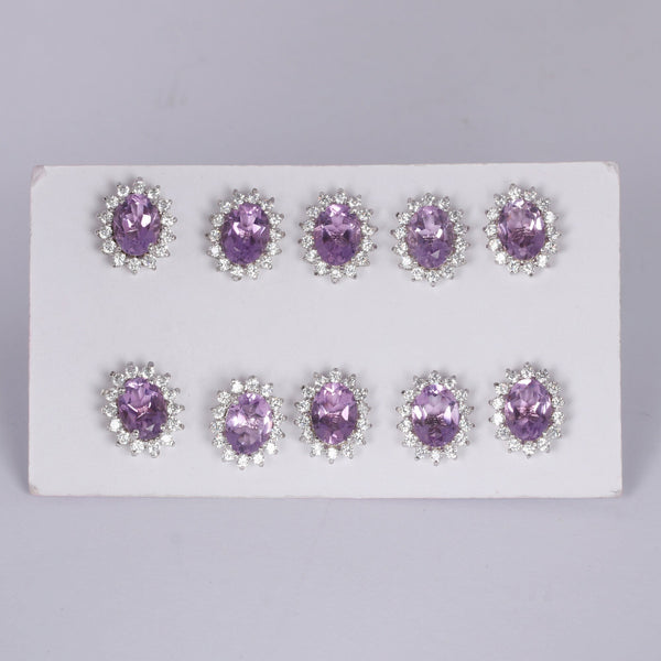 65 Ct Natural Purple Amethyst Earrings - GEMHUB & CO. - View 3