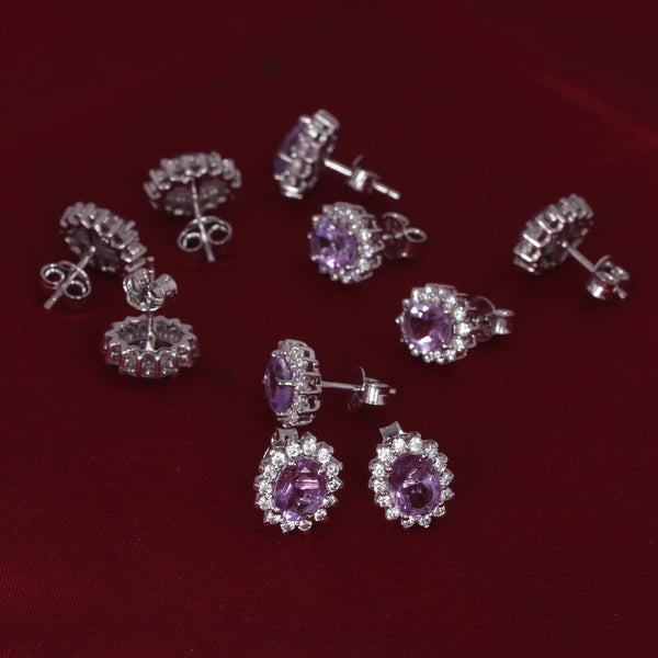 65 Ct Natural Purple Amethyst Earrings - GEMHUB & CO. - View 6