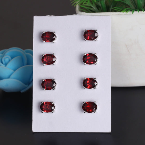 65 Ct Natural Red Garnet Earrings - GEMHUB & CO.