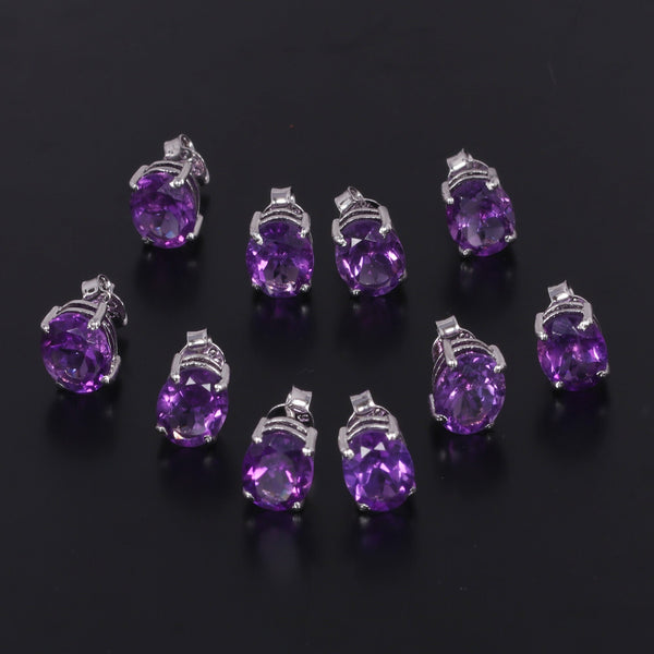 65 Ct Natural Purple Amethyst Earrings - GEMHUB & CO. - View 5