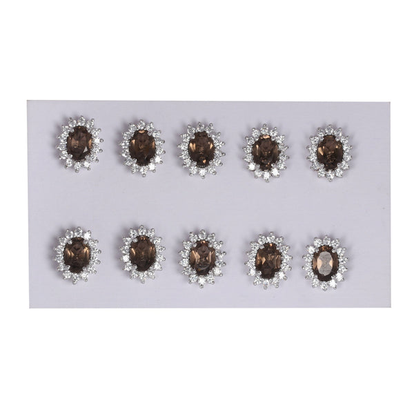65 Ct Natural Smoky Topaz Earrings - GEMHUB & CO. - View 2