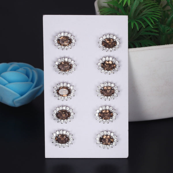 65 Ct Natural Smoky Topaz Earrings - GEMHUB & CO.