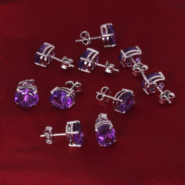 65 Ct Natural Purple Amethyst Earrings - GEMHUB & CO. - View 6
