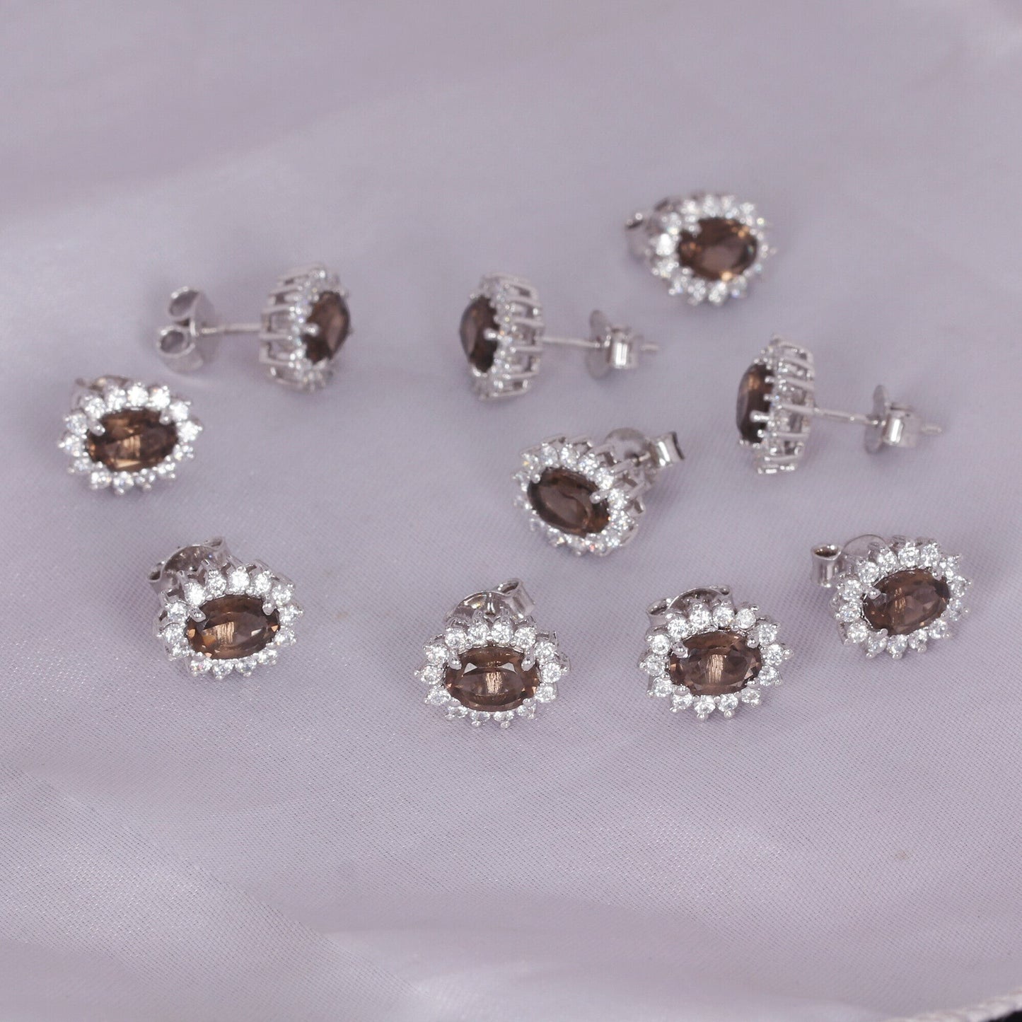 65 Ct Natural Smoky Topaz Earrings - GEMHUB & CO. - View 5
