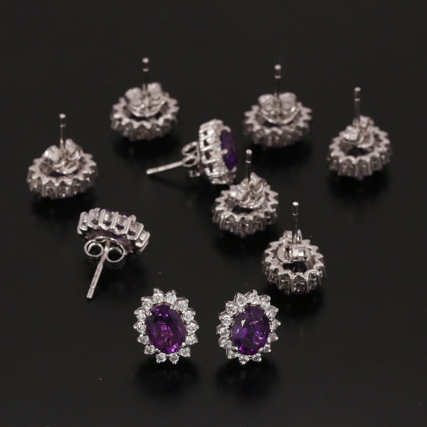 65 Ct Natural Purple Amethyst Earrings - GEMHUB & CO. - View 6