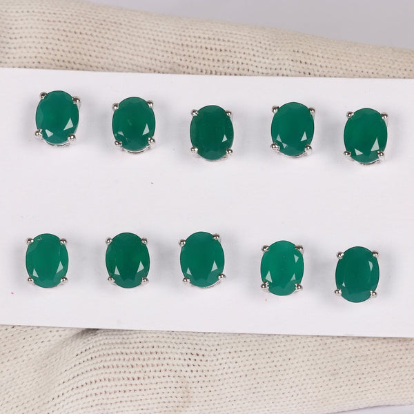 65 Ct Natural Green Emerald Earrings - GEMHUB & CO. - View 3