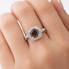 1.2 Ct Round Cut Fancy Brown Lab Grown Diamond Ring - GEMHUB & CO. - View 6