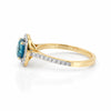 1.5 Ct Round Cut Fancy Vivid Blue Lab Grown Diamond Ring - GEMHUB & CO. - View 2