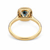 1.5 Ct Round Cut Fancy Vivid Blue Lab Grown Diamond Ring - GEMHUB & CO. - View 3