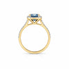 1.5 Ct Round Cut Fancy Vivid Blue Lab Grown Diamond Ring - GEMHUB & CO. - View 5