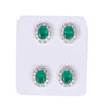 65 Ct Natural White Green Emerald Earrings - GEMHUB & CO. - View 2