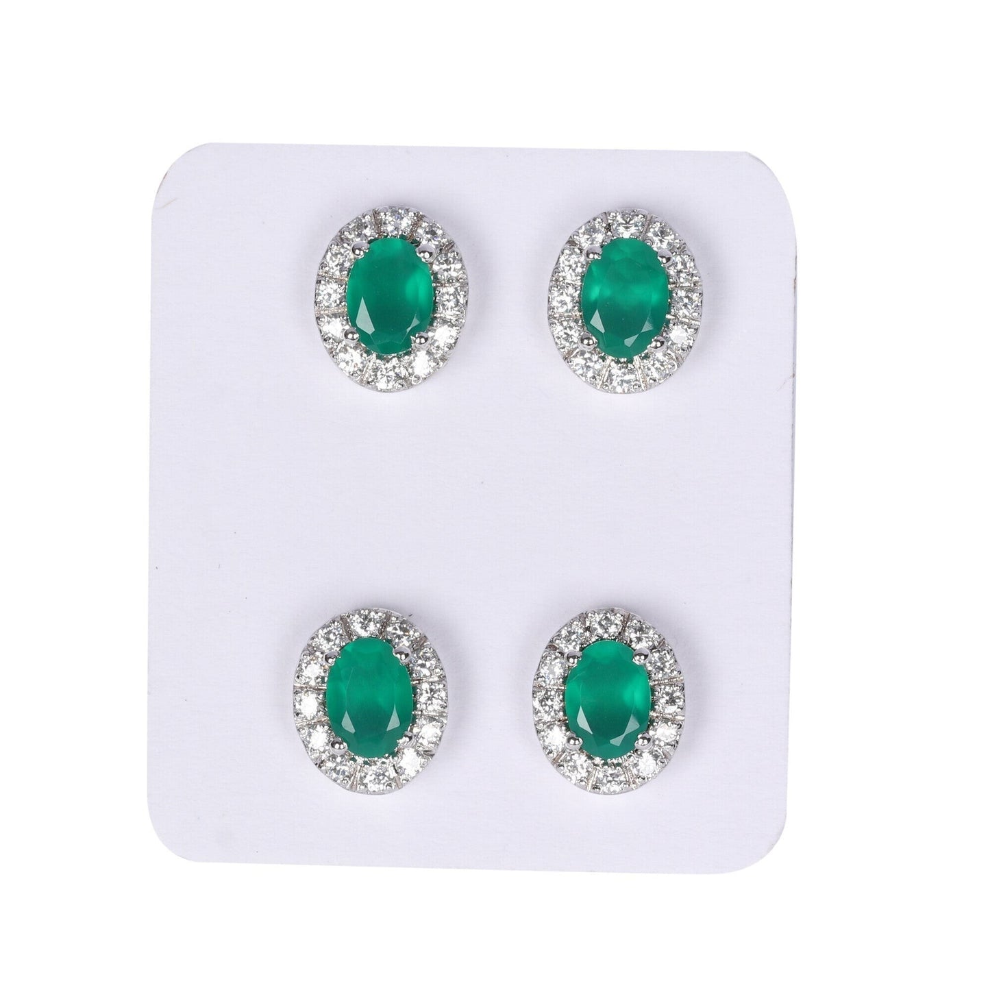 65 Ct Natural White Green Emerald Earrings - GEMHUB & CO. - View 2