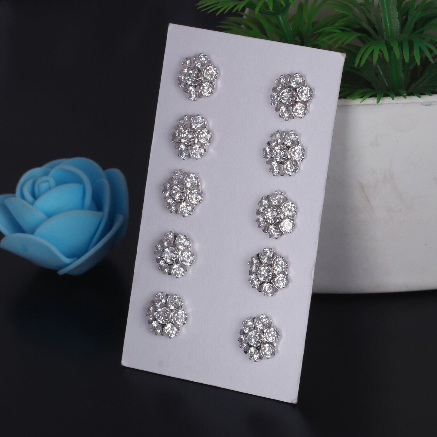 65 Ct Natural White Topaz Earrings - GEMHUB & CO.