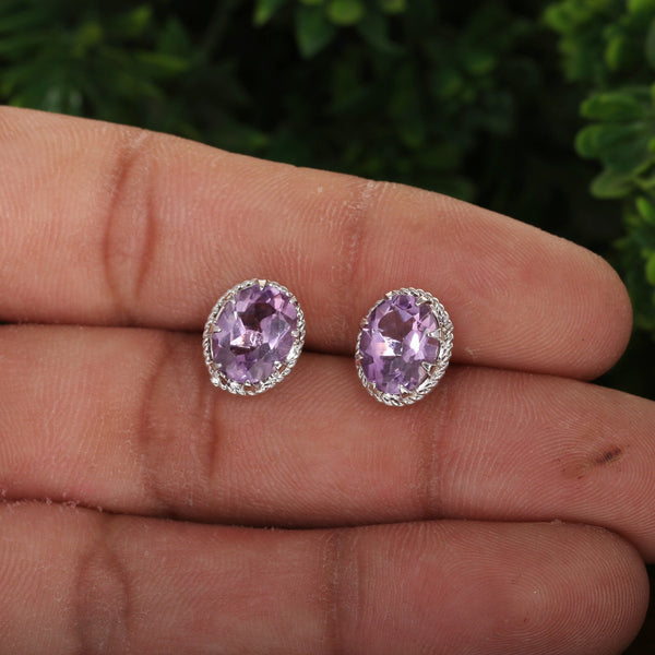 10 Ct Natural Purple Moonstone Earrings - GEMHUB & CO. - View 4