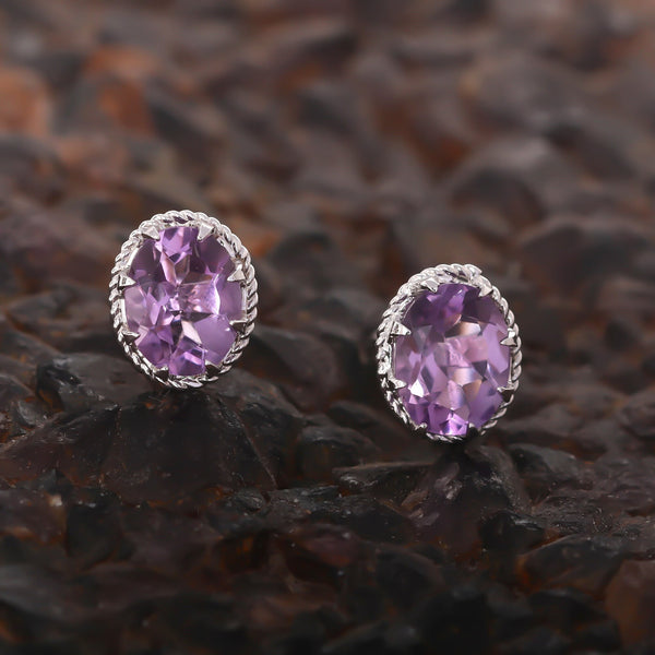 10 Ct Natural Purple Moonstone Earrings - GEMHUB & CO. - View 5