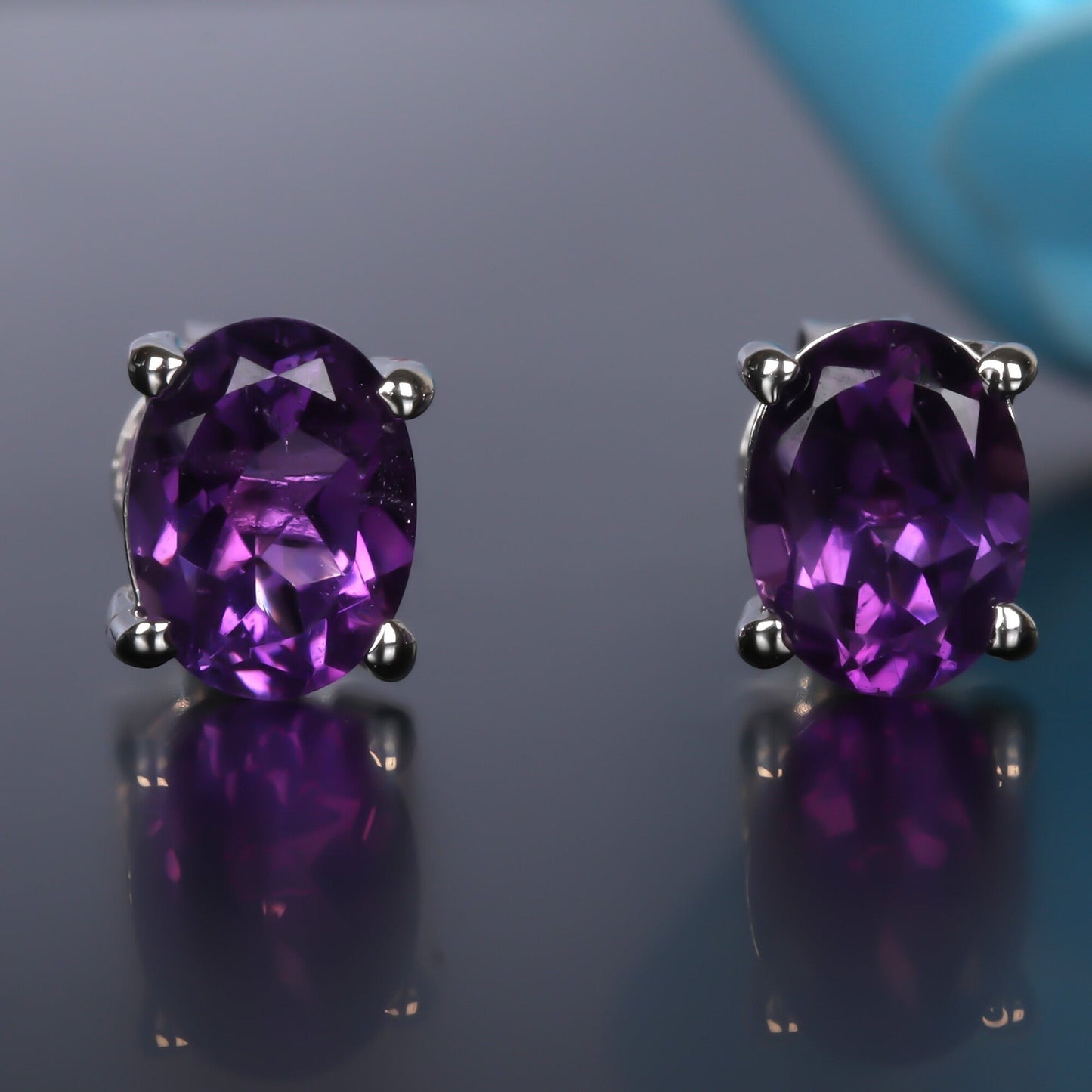 10 Ct Natural Purple Amethyst Earrings - GEMHUB & CO. - View 4