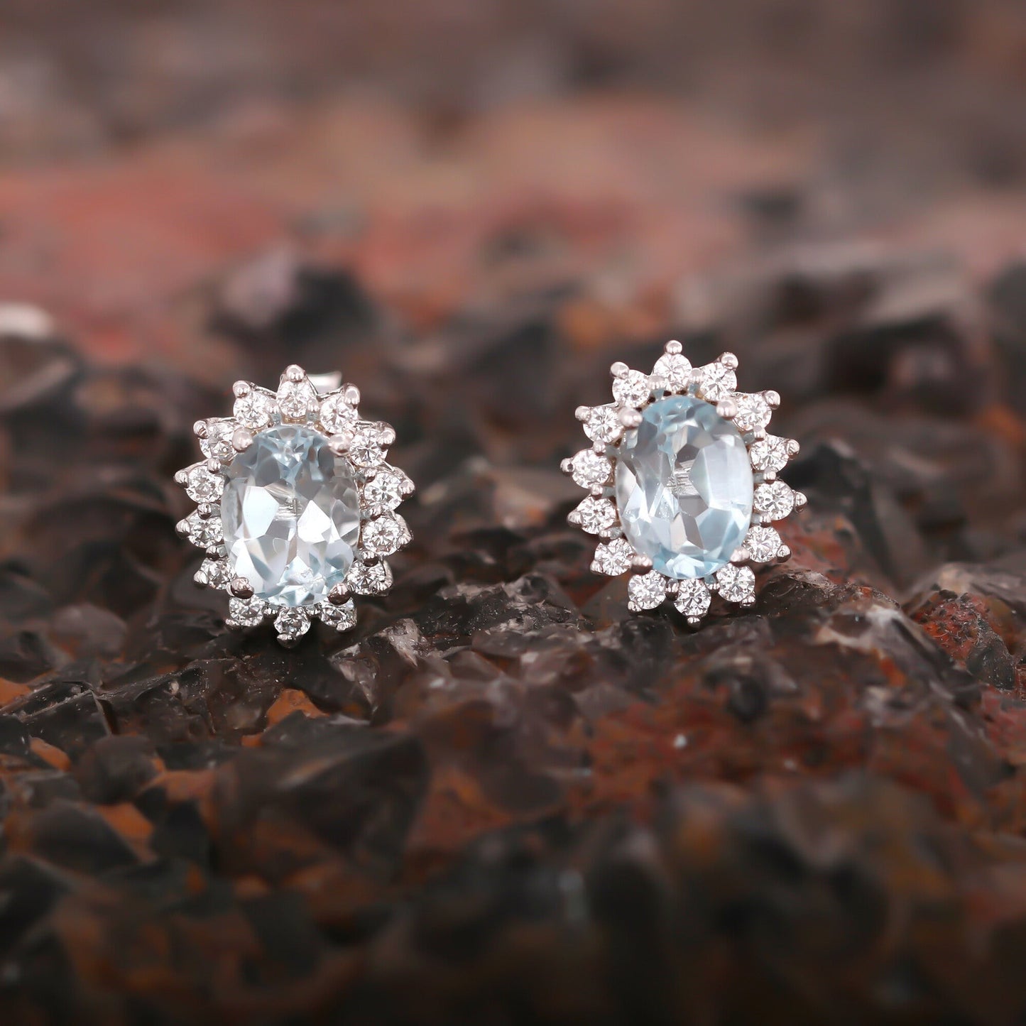 10 Ct Natural Aqua Sky Aquamarine Earrings - GEMHUB & CO. - View 5