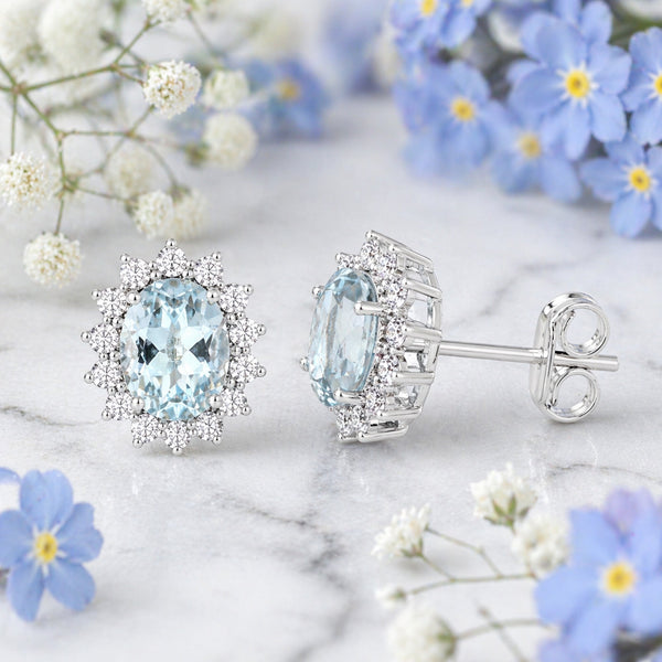10 Ct Natural Aqua Sky Aquamarine Earrings - GEMHUB & CO. - View 3