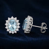 10 Ct Natural Aqua Sky Aquamarine Earrings - GEMHUB & CO. - View 2