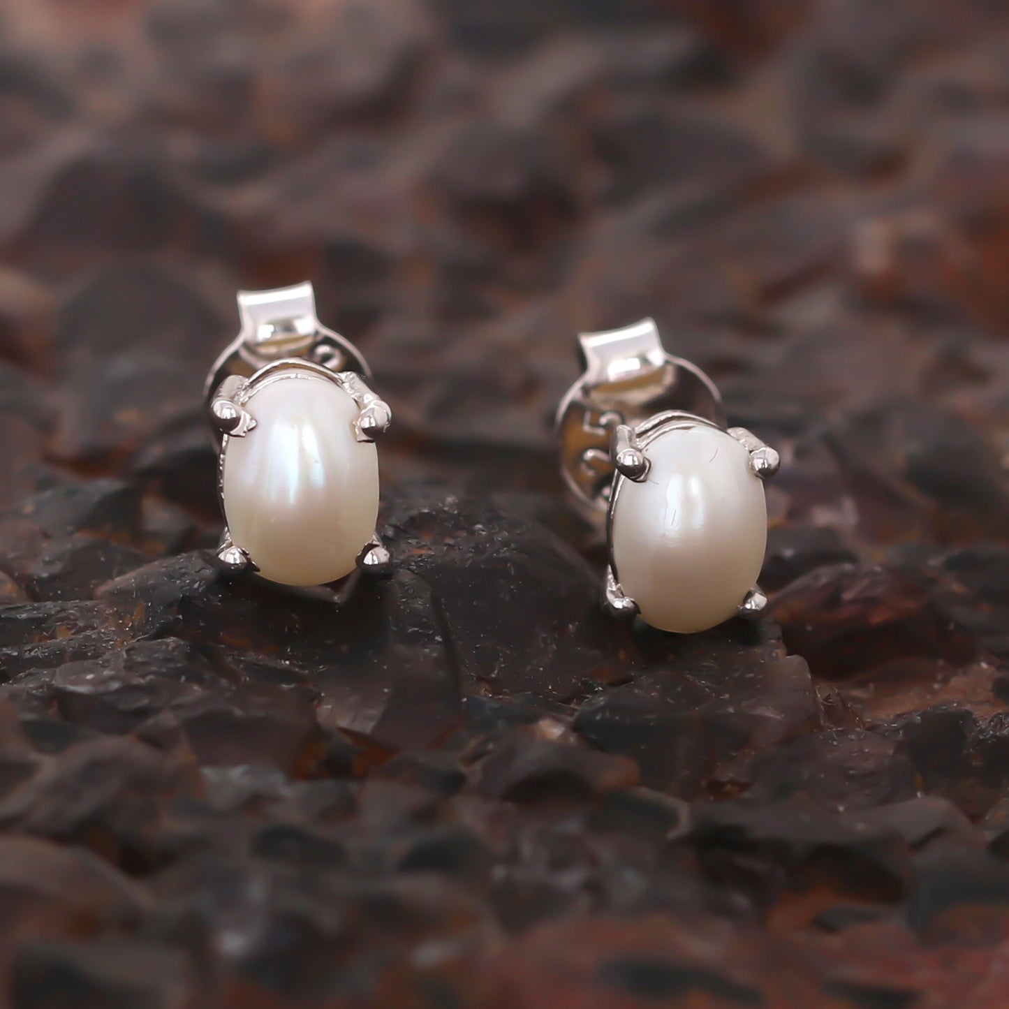 10 Ct Natural White Pearl Earrings - GEMHUB & CO. - View 6