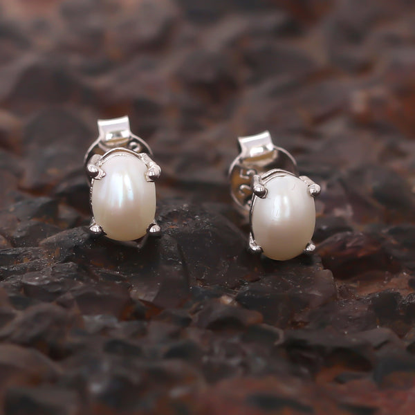 10 Ct Natural White Pearl Earrings - GEMHUB & CO. - View 6