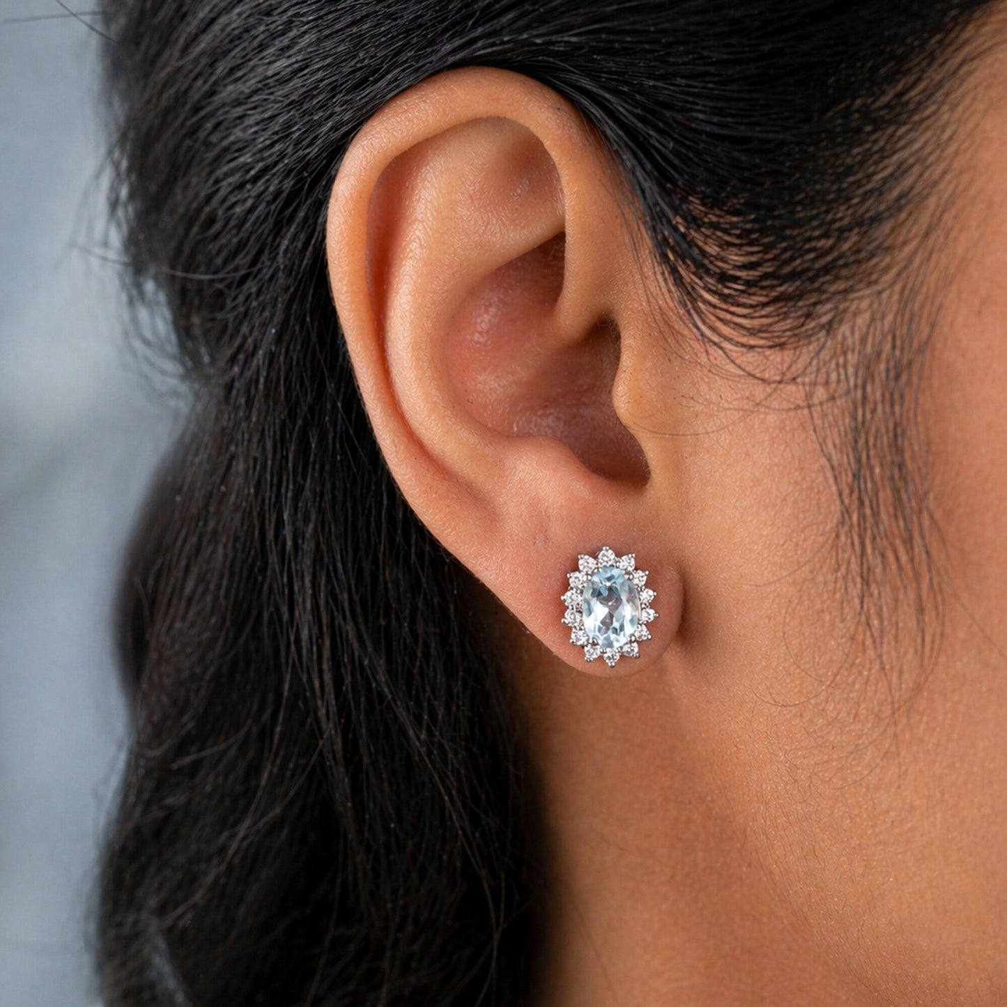 10 Ct Natural Aqua Sky Aquamarine Earrings - GEMHUB & CO.