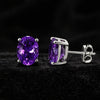 10 Ct Natural Purple Amethyst Earrings - GEMHUB & CO. - View 2