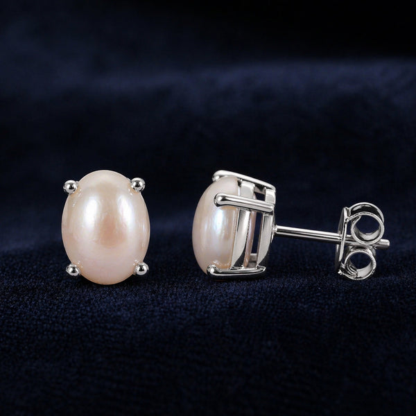 10 Ct Natural White Pearl Earrings - GEMHUB & CO. - View 2