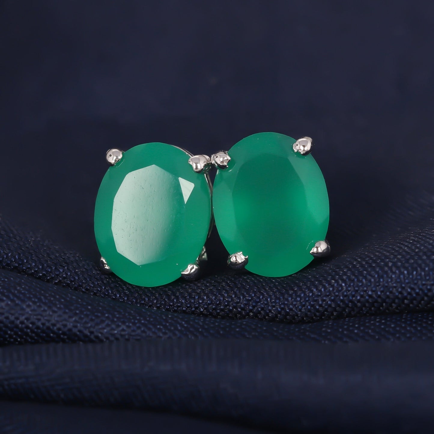 10 Ct Natural Green Emerald Earrings - GEMHUB & CO. - View 6