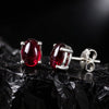 10 Ct Natural Red Garnet Earrings - GEMHUB & CO. - View 2