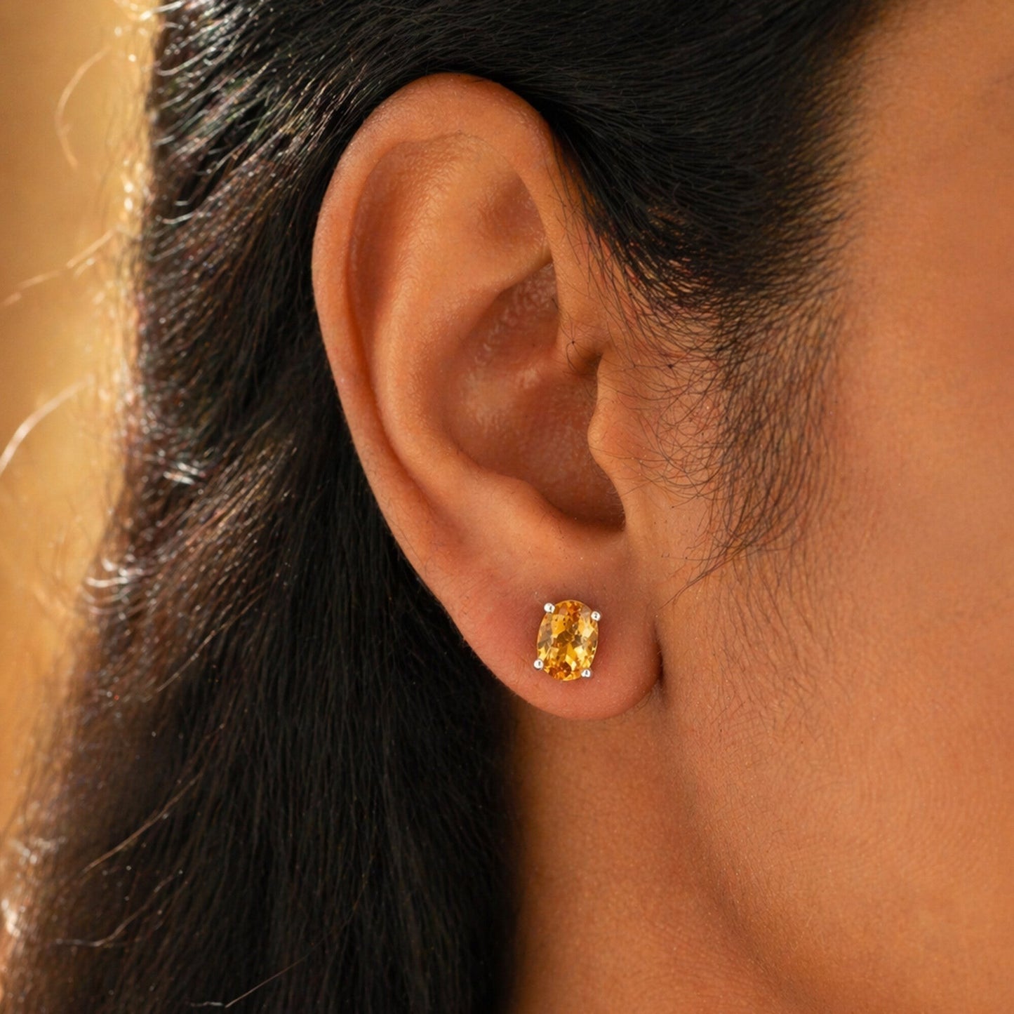10 Ct Natural Yellow Citrine Earrings - GEMHUB & CO.