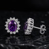 10 Ct Natural Purple Amethyst Earrings - GEMHUB & CO. - View 2