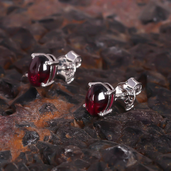 10 Ct Natural Red Garnet Earrings - GEMHUB & CO. - View 5