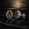 10 Ct Natural Brown Topaz Earrings - GEMHUB & CO. - View 2