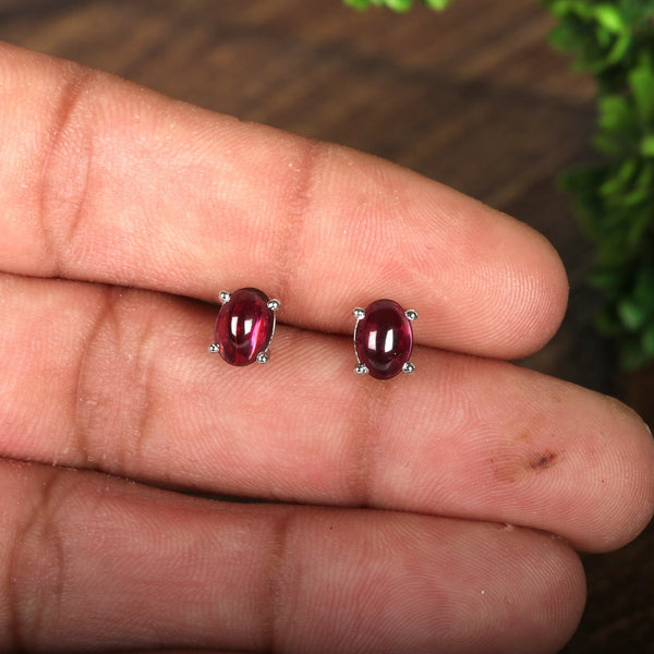 10 Ct Natural Red Garnet Earrings - GEMHUB & CO. - View 4