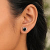 10 Ct Natural Black Agate Earrings - GEMHUB & CO.
