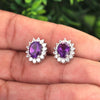 10 Ct Natural Purple Amethyst Earrings - GEMHUB & CO. - View 4