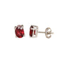 10 Carat Genuine Red Garnet Oval Dangle Earrings | 925 Sterling Silver | Anniversary Gift
