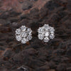 Close-up of round-cut white topaz showing facets and gemmological brilliance