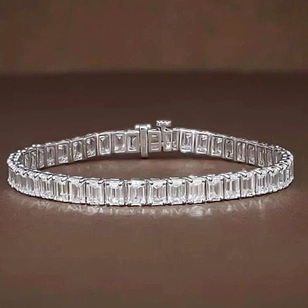 Natural 5.00CT Round Cut Ruby & Diamond Tennis Bracelet 14k Yellow Gold GH/SI - GEMHUB & CO.