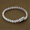 Certified Natural Green Emerald Round Tennis Bracelet Daily Wear 14k White Gold - Image 2 - GEMHUB & CO.