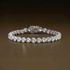 Certified Natural Green Emerald Round Tennis Bracelet Daily Wear 14k White Gold - Image 3 - GEMHUB & CO.