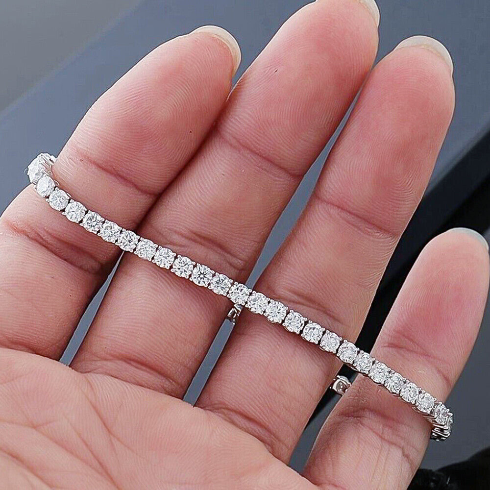 Attractive Round Cut Natural Red Ruby Tennis Bracelet For Women 14k Yellow Gold - Image 3 - GEMHUB & CO.