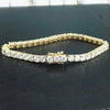 GH/VS Certified 6Ct Round Cut Sparkling Natural Diamond 14k Gold Tennis Bracelet - Image 3 - GEMHUB & CO.