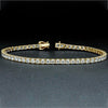 Dazzling Certified Natural Green Emerald Tennis Bracelet 14k Solid Gold Charm - Image 3 - GEMHUB & CO.