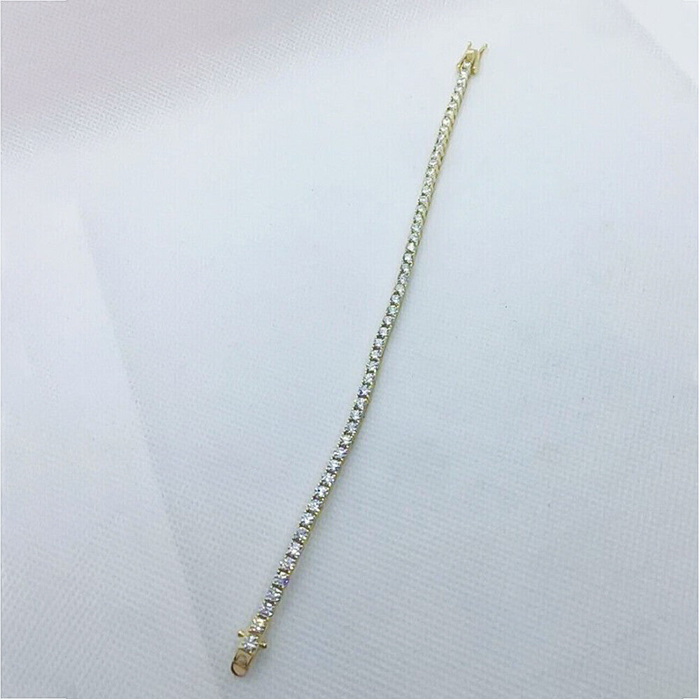 7.50CT Round Cut Natural Diamond Tennis Bracelet Wedding Gift 14K White Gold - Image 2 - GEMHUB & CO.