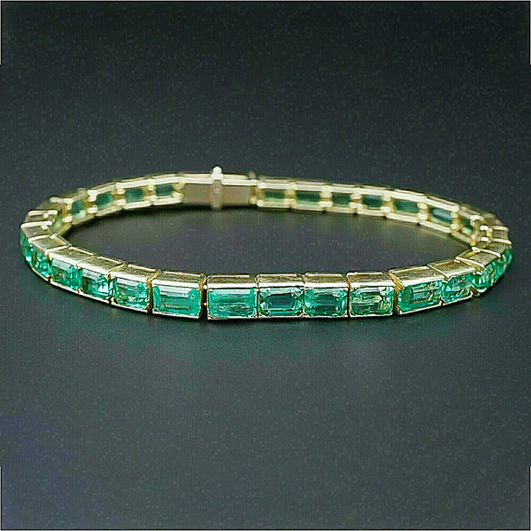 Certified Round Natural Red Ruby Womens Gift Tennis Bracelet 14k Yellow Gold 5Ct - GEMHUB & CO.