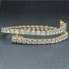 Dazzling Certified Natural Green Emerald Tennis Bracelet 14k Solid Gold Charm - GEMHUB & CO.