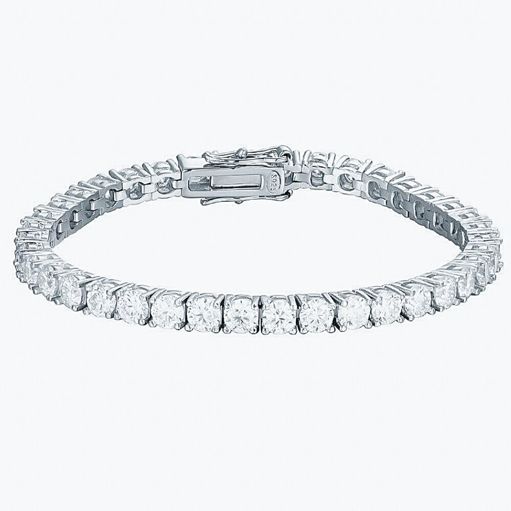 9.30Ct Round Cut Sparkling Natural Diamond Tennis Bracelet 14k Yellow Gold - Image 4 - GEMHUB & CO.