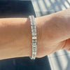 Natural Certified Round Cut Diamond Tennis Bracelet 14k White Gold 6.20Ct GH/SI - Image 3 - GEMHUB & CO.